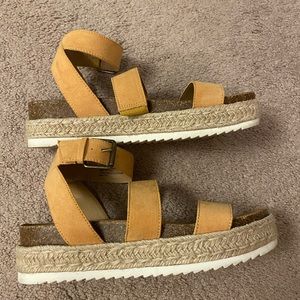 Yellow Universal Threads Platform Sandals